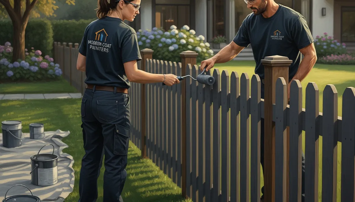 Fence painting service in Aurora, CO by Aurora Paint Pros for weather protection and curb appeal
